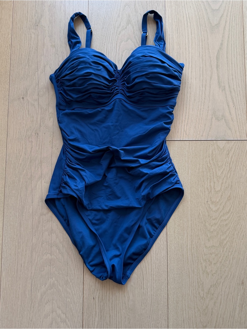 Classic Ruched Navy One-Piece Swimsuit - Kids